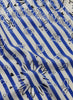 THE BRETON NECKERCHIEF - Blue and stone printed cotton and silk scarf - detail