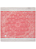 THE BRETON NECKERCHIEF - Red and pale grey printed cotton and silk scarf - flat