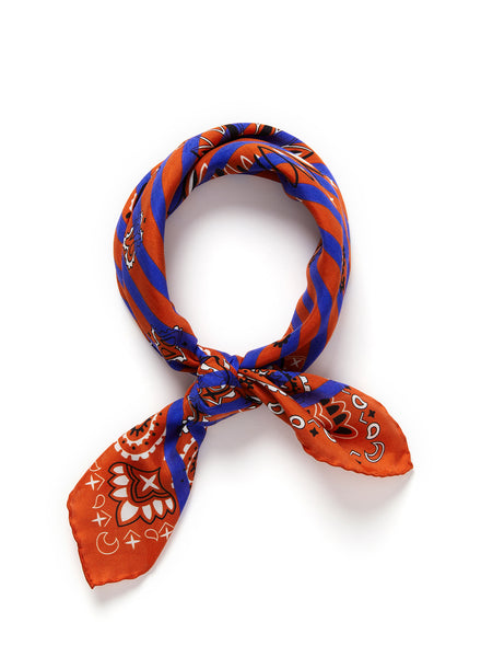 JANE CARR 240146-2630 – The Breton Neckerchief – Cotton – Silk – Col. Pirate - Tied