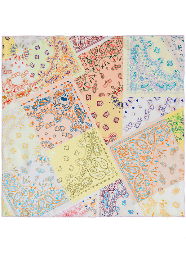 JANE CARR 240146B-0208 – The Hankie Neckerchief – Silk Twill – Col. Confetti - Flat