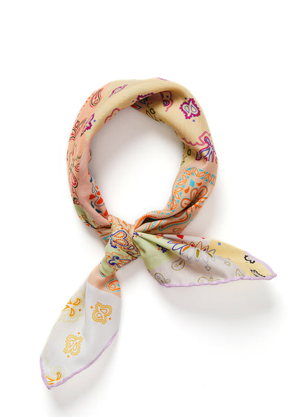 JANE CARR 240146B-2608 – The Hankie Neckerchief – Cotton – Silk – Col. Confetti - Tied