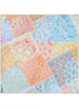 THE HANKIE NECKERCHIEF - Pastel multicolour printed cotton and silk scarf - flat