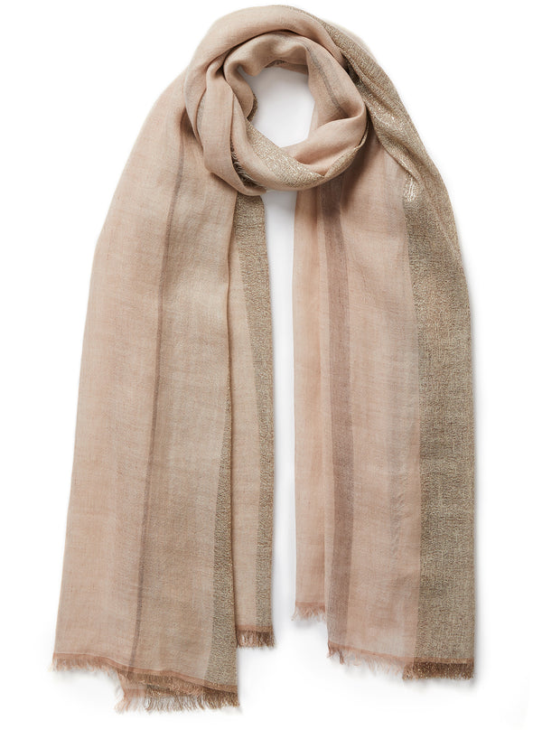 JANE CARR 240172C-7233 – The Solitaire – Cashmere – Linen - Lurex – Col. Quartz - Tied