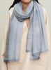 JANE CARR 240172C-7237 – The Solitaire – Cashmere – Linen - Lurex – Col. Smoke Blue - Model