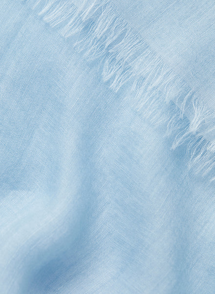 THE CLOUD - Pale blue sheer modal and cashmere-blend wrap - detail