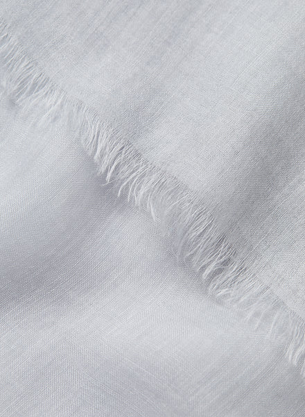 THE CLOUD - Pale grey sheer modal and cashmere-blend wrap - detail