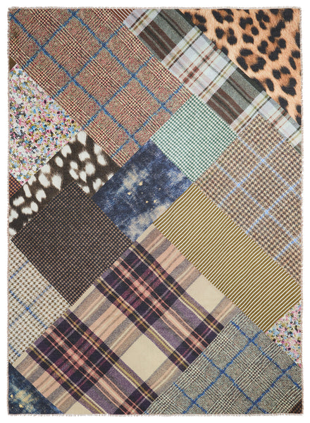 JANECARR 240311-1107 – The Patch Wrap – Modal – Cashmere – Col. Coffee Beige - flat