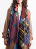 THE PATCH WRAP - Bright multicolour printed modal and cashmere scarf - Model 1