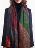 THE PAISLEY WRAP - Multicolour printed modal and cashmere scarf - Model