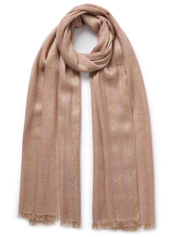JANECARR 240318-7746 – The Skyline Scarf – Cashmere – Lurex – Col. Tutu - tied