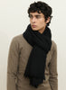 JANE CARR, THE LUXE - Black oversized cashmere knit wrap - male model