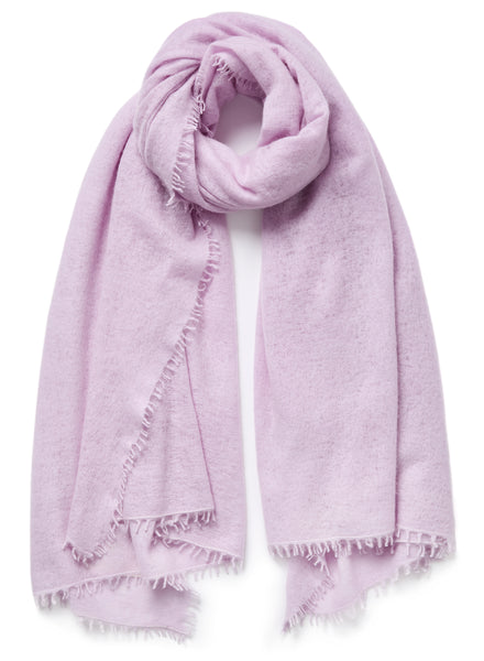 THE LUXE - Lilac oversized cashmere knit wrap - Tied