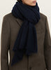 JANE CARR, THE LUXE - Navy oversized cashmere knit wrap - male model