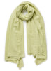 THE LUXE - Pale green oversized cashmere knit wrap - Tied