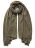 THE LUXE - Khaki green oversized cashmere knit wrap - Tied