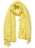 THE LUXE - Yellow oversized cashmere knit wrap - Tied