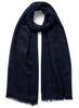 THE LÉGÈRE - Navy fine pure cashmere scarf - Tied