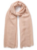 THE LÉGÈRE - Pale pink fine pure cashmere scarf - Tied