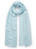 THE LÉGÈRE - Pale blue fine pure cashmere scarf - Tied