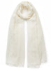 THE LÉGÈRE - White fine pure cashmere scarf - Tied