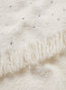 THE KRUG - White bouclé cashmere scarf with Swarovski crystals - Detail