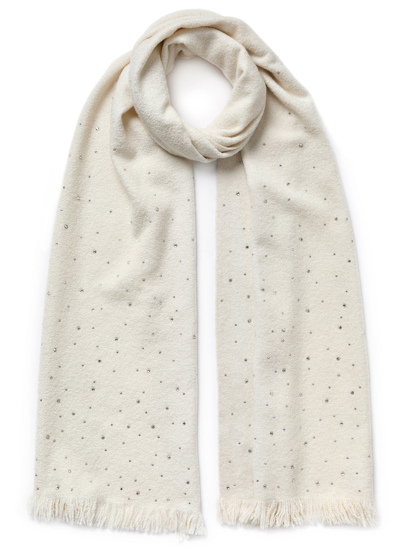 小物 23SS WHITE CASHMERE GAUZE SCARF 小物 23SS WHITE CASHMERE