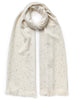 THE KRUG - White bouclé cashmere scarf with Swarovski crystals - Tied