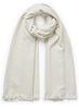 THE GLACIALE - White bouclé cashmere scarf with silver Lurex - Tied