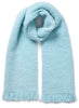 THE TEDDY - Light blue textured wool cashmere scarf - Tied