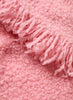 THE TEDDY - Pink textured wool cashmere scarf - Detail