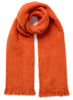 THE TEDDY - Orange textured wool cashmere scarf - Tied