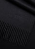 THE ARNO SCARF - Black pure cashmere fringed scarf - Detail 1