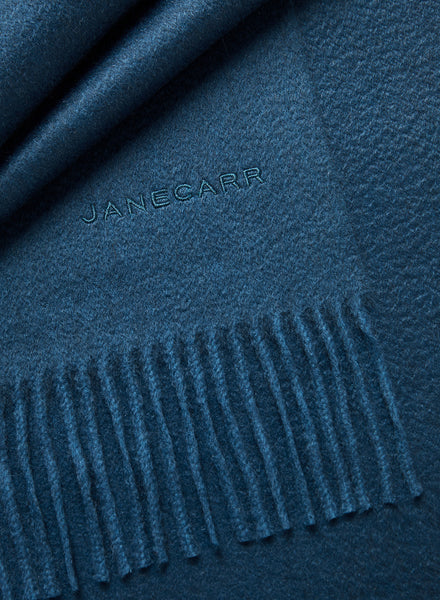 JANECARR 240393-0851 – The Arno Scarf – Cashmere – Col. Azure Blue - detail 