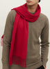 JANECARR 240393-0852 – The Arno Scarf – Cashmere – Col. Carmine Red - Male Model 