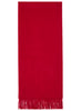 THE ARNO SCARF - Carmine red pure cashmere fringed scarf - Flat