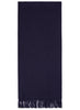 THE ARNO SCARF - Night purple pure cashmere fringed scarf - Flat