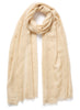 THE CRYSTAL WRAP - Cream cashmere wrap with golden Swarovski crystals - tied