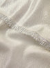 THE MERCURY SCARF - White and silver cashmere Lurex scarf - detail