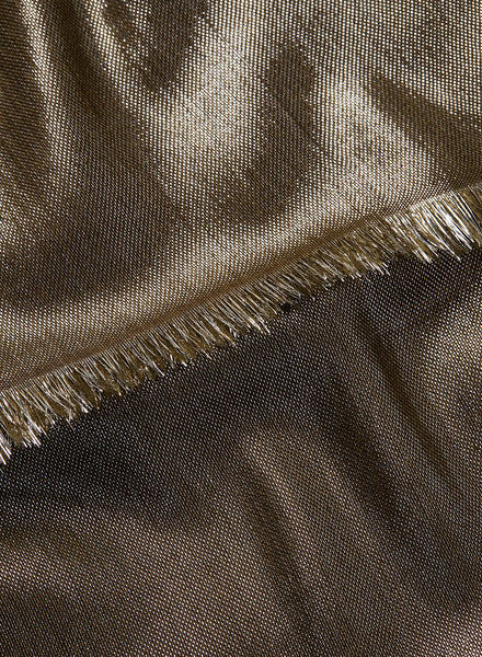 THE MERCURY SCARF - Metallic bronze cashmere Lurex scarf - detail