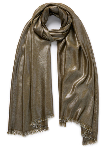 The Mercury Scarf - Metallic bronze cashmere Lurex scarf