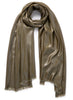 THE MERCURY SCARF - Metallic bronze cashmere Lurex scarf - tied