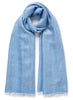 JANECARR 250172-7231 – The Summer Cosmos Scarf – Cashmere – Linen – Lurex – Col. Sky Blue - tied
