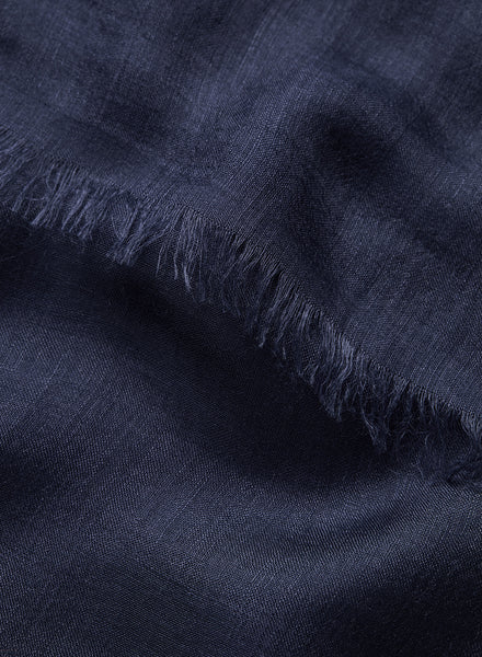 THE CLOUD - Navy sheer modal and cashmere wrap - detail