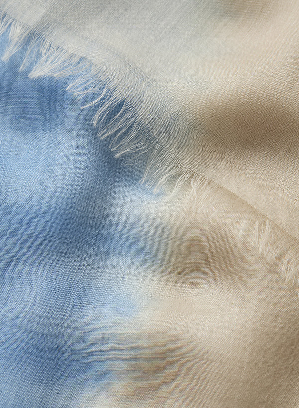 JANECARR 250182B-1131 – The Two-Tone Wrap – Modal – Cashmere – Col. Sky Blue - detail