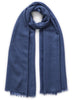 JANECARR 250186-0814 – The Légère Scarf – Cashmere – Col. Indigo - tied