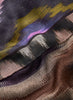 THE IKAT SQUARE - Brown multicolour printed modal and cashmere scarf - detail