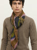 THE IKAT SQUARE - Brown multicolour printed modal and cashmere scarf - male model