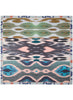 THE IKAT SQUARE - Multicolour printed modal and cashmere scarf - flat