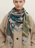 THE IKAT SQUARE - Multicolour printed modal and cashmere scarf - model