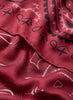 THE BANDANA SQUARE - Pomodoro red printed modal and cashmere scarf - detail